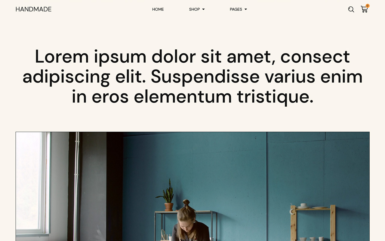 Handmade Template Pack - Customizable about us page