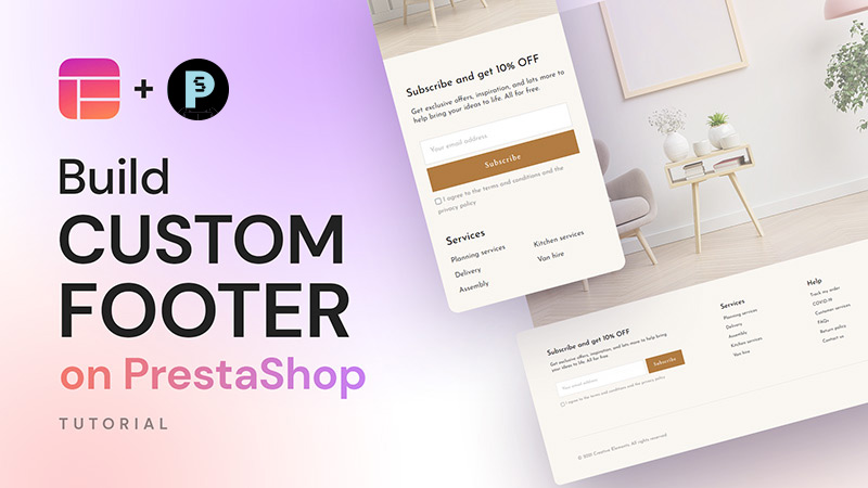 How to build custom Footer on PrestaShop with Creative Elements live page builder