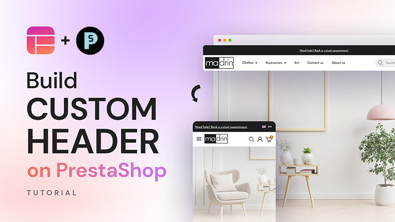 How to build custom Header on PrestaShop with Creative Elements live page builder